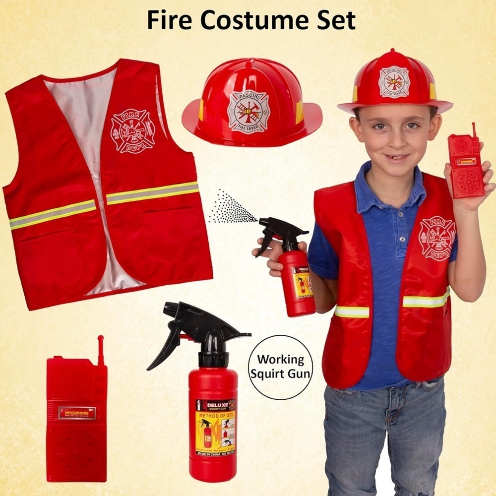 NEW Kids Firefighter Costume Set - Boys or Girls Size small